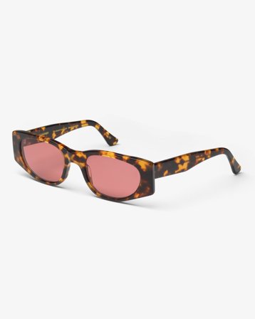 Sunglass 08 - Classic Havana - Dark Pink - One Size