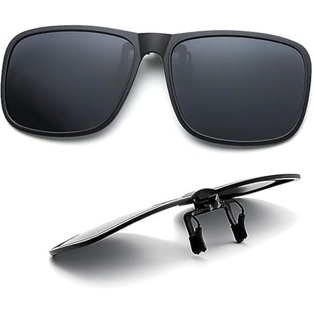 Polariserade Clip On Solglasögon för Män Kvinnor, Trendiga Flip-up Anti-Glare UV 400 Skydd Clip on Anti