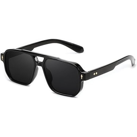 Retro Firkantede Aviator Solbriller Kvinder Mænd, 70'er Små Vintage Rektangel UV400 Solbriller B9120