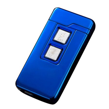 Vandtæt lighter til udendørs brug, elektrisk buelighter, genopladelig, vindtæt, flammeløs lighter til camping, blå