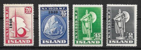 Island 1940 - AFA 219 - 222 - Postfrisk