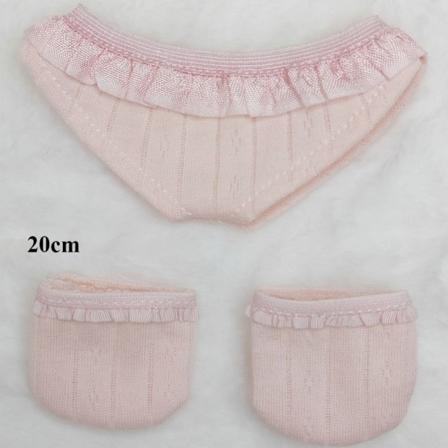 2stk/sæt Bomuldsdukketøj Skønne prinsesse trusser PINK 20CM Pink 20cm