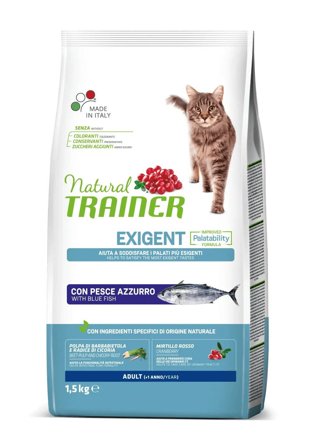 Natural Trainer Exigent Crocchette Con Pesce Azzurro Per Gatti