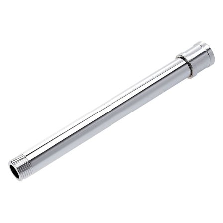 20 cm Lang Bruseslange Forlængelsesrør Bruseshoved Brug Rustfrit Stål Rør (Sølv)