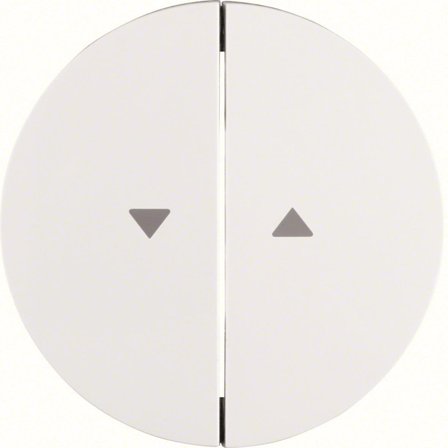 Hager 16252089 Vippa för R.1 och R.3 Tvådelad vippa, vit, symbol "pilar", Strömbrytare & vägguttag