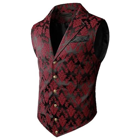 Herre Victorian Suit Vest Steampunk Gothic Waistcoat