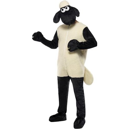 Shaun the Sheep Unisex Vuxen Kostym One Size Svart/Vit
