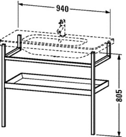 Duravit Durastyle DS988304376 Benställning trä Basalt/Ek, Badrum