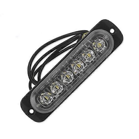 12V-24V 6LED Ljus Blixt Nödsituation Bil Fordon Varnings Stroboskop Blinkande Blå.pa