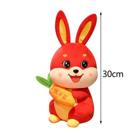 2023 Nyårsstil Rädisa Plyschleksak Lucky Bunny Stoppad Docka