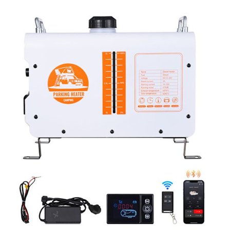 Dieselvarmer-Duoku-8 KW-Portable Helårsvarmer 12 V/24 V-med Bluetooth-app-Fjernbetjening-Udendørs
