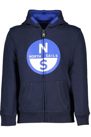 North Sails Felpa Con Zip Bambino Blu
