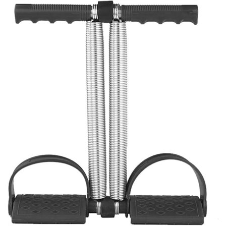 Multifunktionell Motståndsträning, Benövning Dragrep Yoga Fitness Fotpedal Dragrep Sit-ups Bodybuilding Expander Motstånd Svart