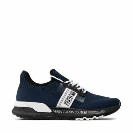 Versace Jeans Couture Low-Top Sneakers With Logo , Blauw , Heren , Maat: 41 EU