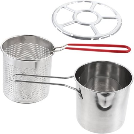 Fritös Rostfritt Stål Korg Fritös Panna Metall Frityrgryta Lämplig_yux