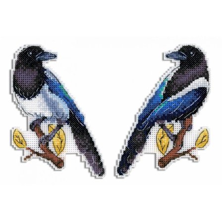 Broderikit plastic canvas MP Studia "Skata" 8x12 cm