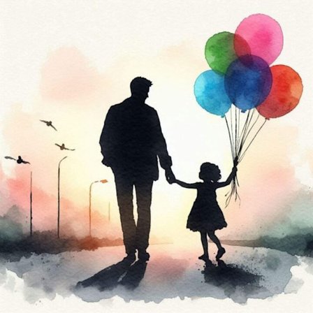 Far och son-poster A4