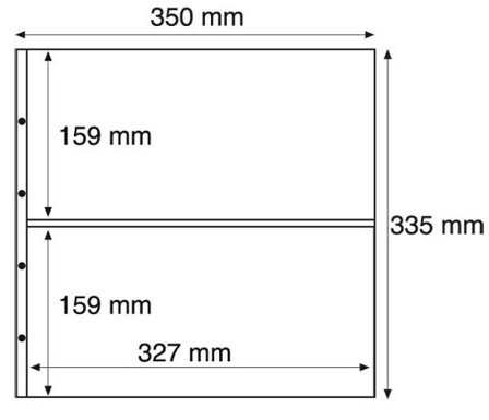 Maximum 7S lommer til nye postkort (148x105 mm) - 5 stk. - Sorte