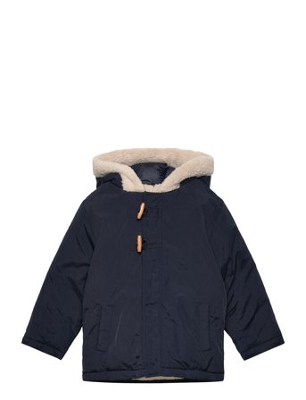 Mango Hooded Anorak With Buttons - Navy - 4-5