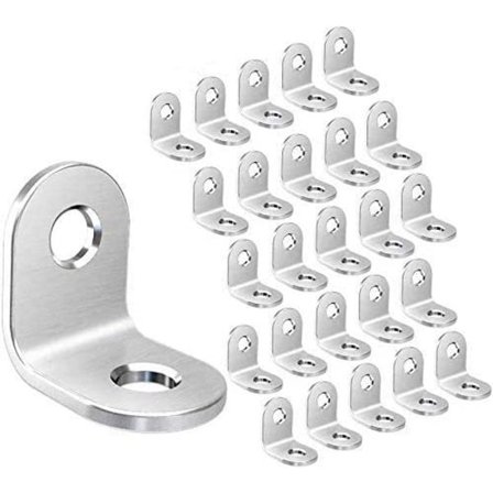 10 stk. 90 graders rustfrie stål hjørnebeslag - 20mm x 2