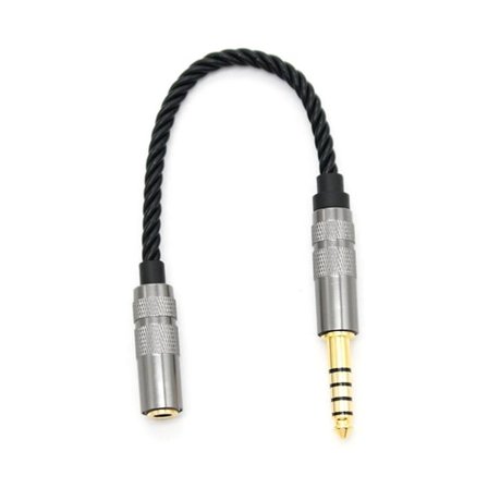 Hifi 4.4mm tasapainotettu kuuloke-adapterikaapeli 4.4 Xlr 4-napainen uros naaras kulmassa