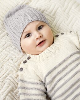 Strikkeoppskrift Genser, topp, knebukser, lue, sokker, pledd - Dale Garn