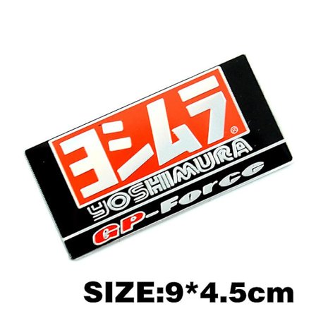 Alumiiniset moottoripyörän pakoputkitarroja Yoshimura Honda Yamaha Suzuki Kawasaki pakoputken äänenvaimentimen tarroihin - Tarrat ja tarrat