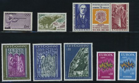 Fransk Andorra - Årgang 1972 - Postfrisk