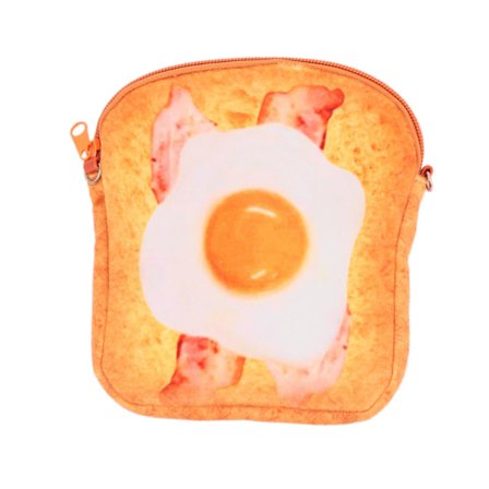 Bacon & Æg Toast Crossbody Taske - Bedårende Mini Kæde Pung til Voksne - Kompakt Taske til Mønter Nøgler & Hverdagsessentia1s