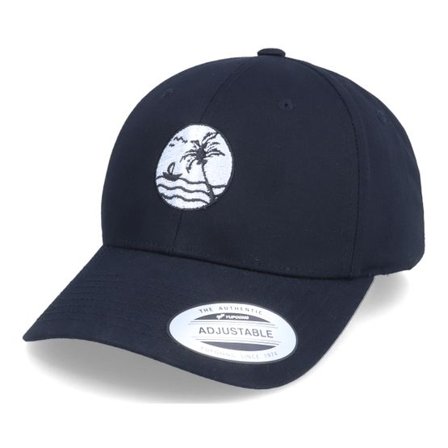 Abducted - Svart adjustable Keps - Ocean Sunset Logo Curved Black Adjustable @ Hatstore