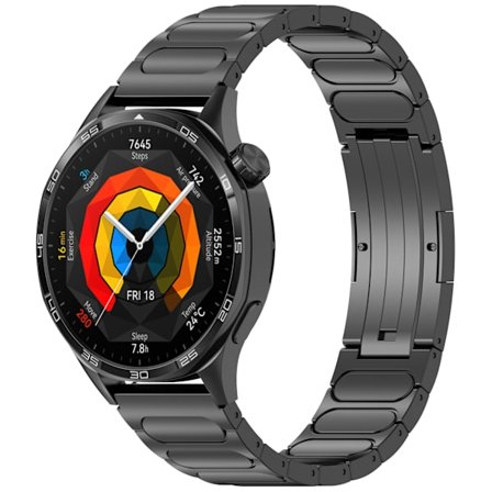 Titanium klockarmband för 22 mm Smartwatch Fällbart lås