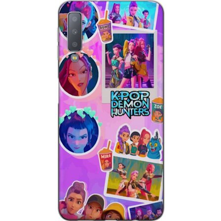 Yhteensopiva Puhelinkuori Samsung Galaxy A7 (2018) Kawaii KPop Demon Hunters vinyylikeräilykohde