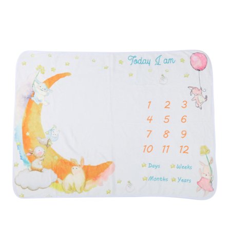 Baby Fotografering Flanell Filt Nyfödd Månad Krypande Lekmatta