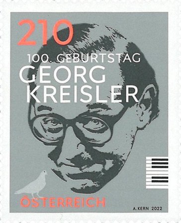 Østrig 2022 - Georg Kreisler - Postfrisk frimærke