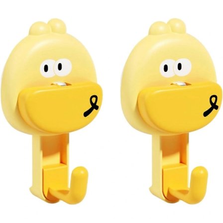 QU-2 st söta väggmonterade sugkoppskrokar