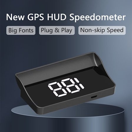 Head-up Display GPS Speedometer Hastighedsvisning KMH/MPH (Hvid)