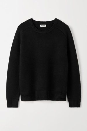 Soft Goat - Chunky Boyfriend Crewneck - L - Black