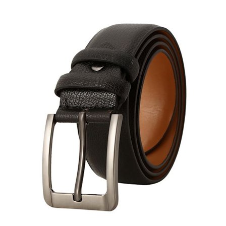 Belts for Men Genuine Leather Belt for Jeans Dress Brown Regular Size Big and Tall for Father's Day Gift,-