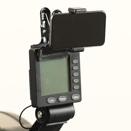 Säädettävä Fitness-puhelimenpidike Concept 2 -soutulaitteelle, pyöräilylle, juoksumatoille ja muille