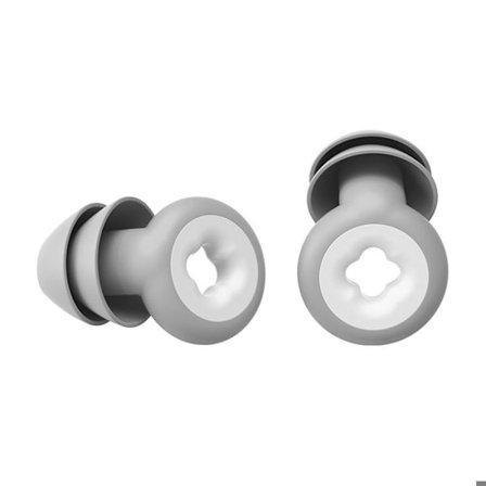 (Grå) Gjenbrukbare silikon ørepropper, støydempende, for soving, arbeid og reise. Komfortable og hypoallergene.