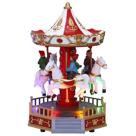 Karrusel Spilledåse med Julemusik og Lys