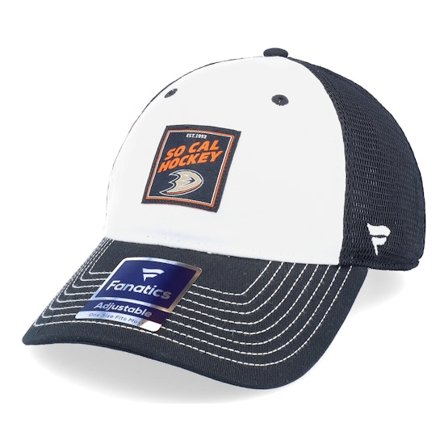 Fanatics - NHL Blanc trucker Casquette - Anaheim Ducks Block Party White/Black Trucker @ Hatstore