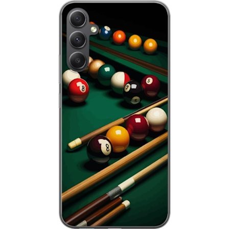 Kompatibelt Mobilskal till Samsung Samsung Galaxy A05s Pool biljard bollar spel snooker 8 ball stativ retro sport design grön bord klubb bar spelrum