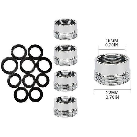 5 stk. Vandhane Adapter Sæt Køkken Han/Hun Messing Vandhane Adapter Vandrenser Luftningsdysestik Messing Luftningsdyses Adapter-2-