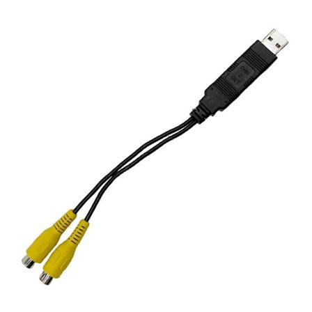 Bil Videoutgångsbox USB-Port till CVBS Adapter Portabel Videoutgångskabel 2 CVBS Utgångar för Android