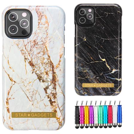 Skydda din iPhone 12 Pro med Marmor! Svart