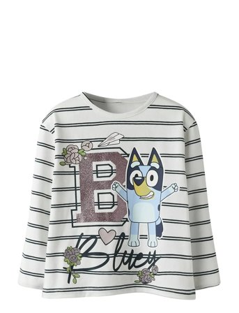 name it Nmfsiska Bluey Ls Nreg Top Box Sky - White - 98