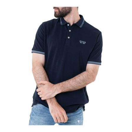 Guess, Polo Shirts Blauw, Heren, Maat:M,Katoen