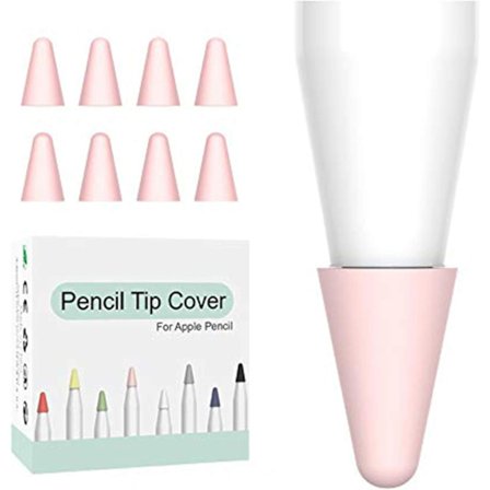Fodral - 8 st Silikon Pennspetsskydd För Apple Pencil 1:a/2:a (Rosa)