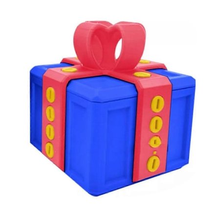 3D Irriterende Gaveeske med Skruer, Irriterende Gaveeske med Vri Oppbevaring Rød og blå 6cm